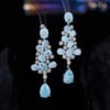 Celestial Blue Waterdrop Long Earrings